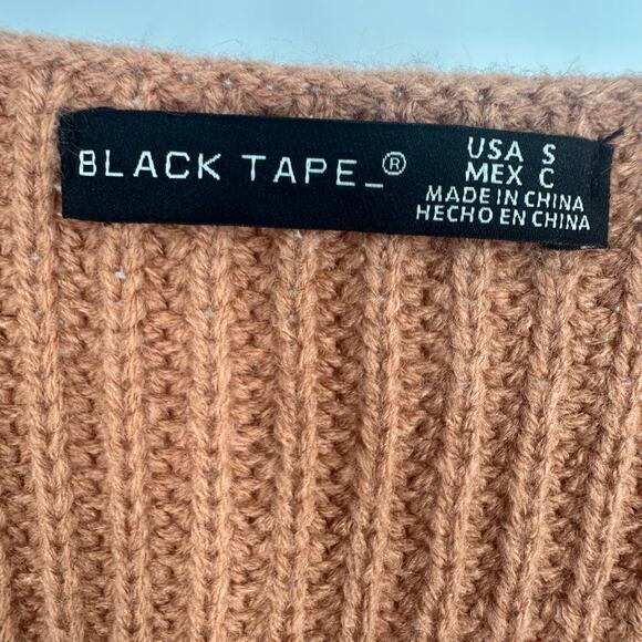 Black Tape_ Baked Clay Pointelle Pullover V-Neck Sweater Small - Picture 7 of 9